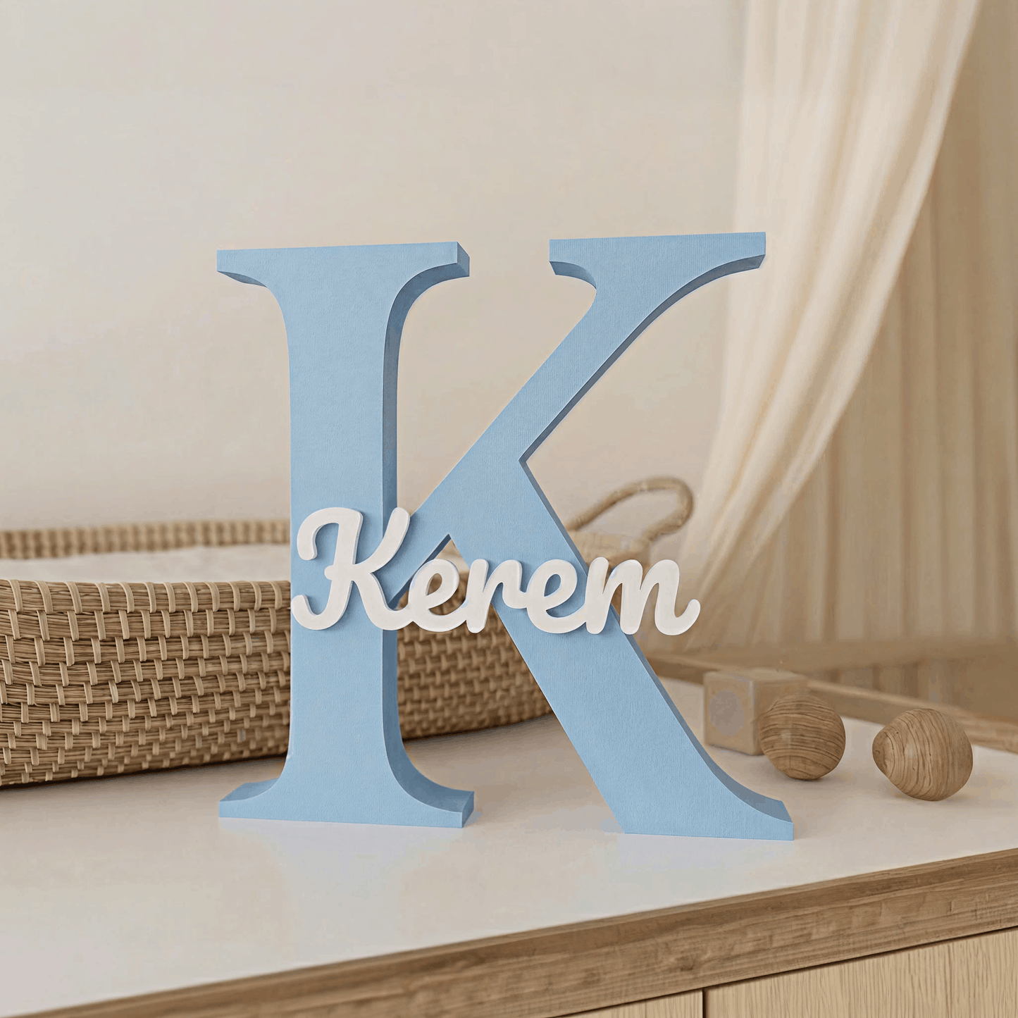 3D Baskı İsimli Dekoratif Harf