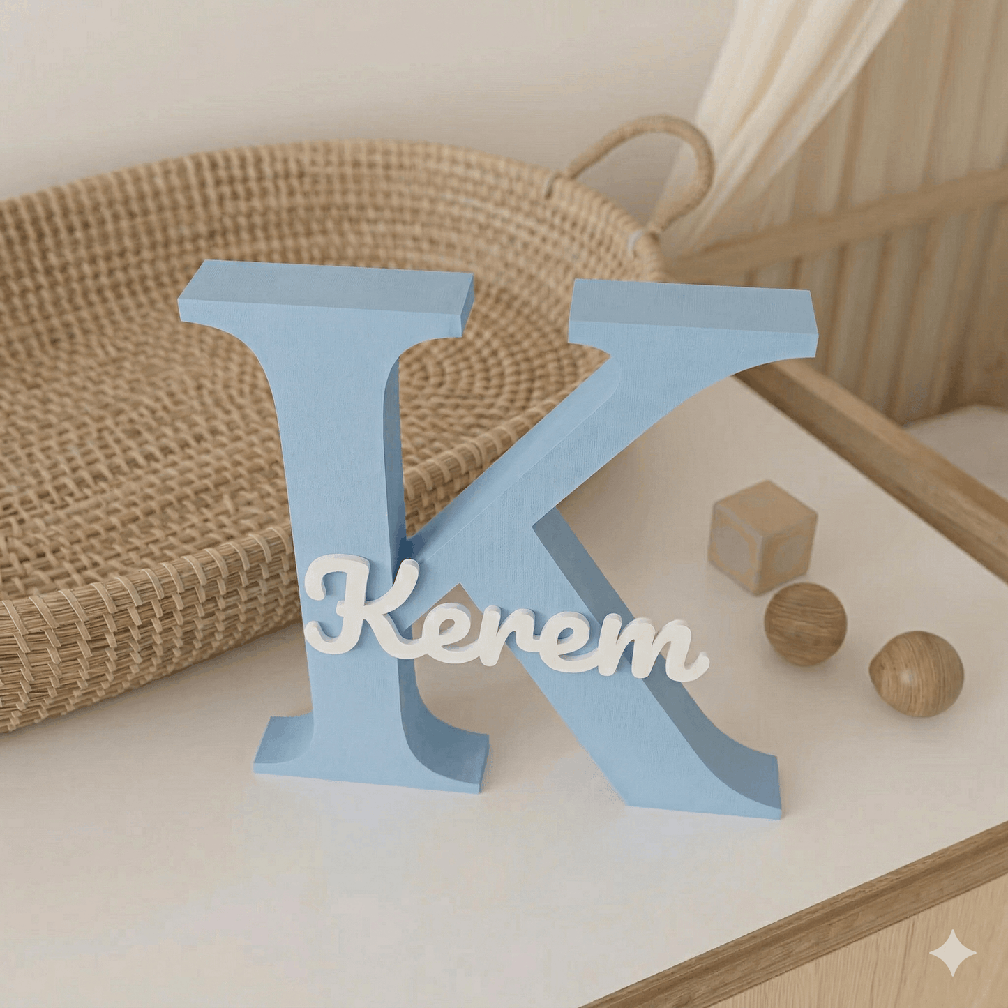 3D Baskı İsimli Dekoratif Harf