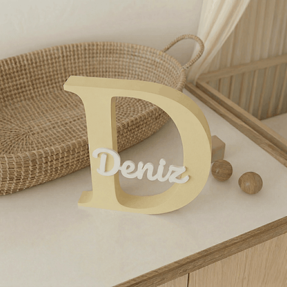 3D Baskı İsimli Dekoratif Harf